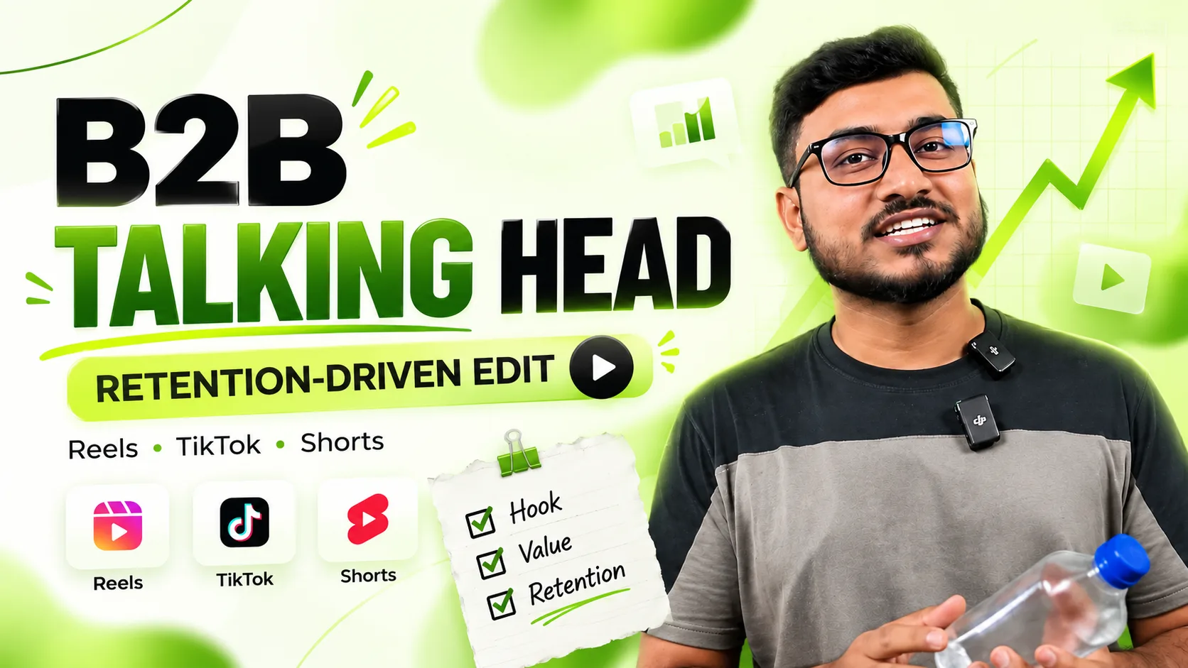 Retention-Driven B2B Talking Head Short (Reels/TikTok) thumbnail